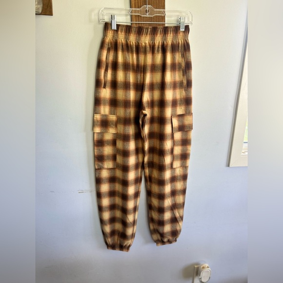 Gilded Intent plaid joggers cargo slouchy baggy pants - Picture 2 of 13
